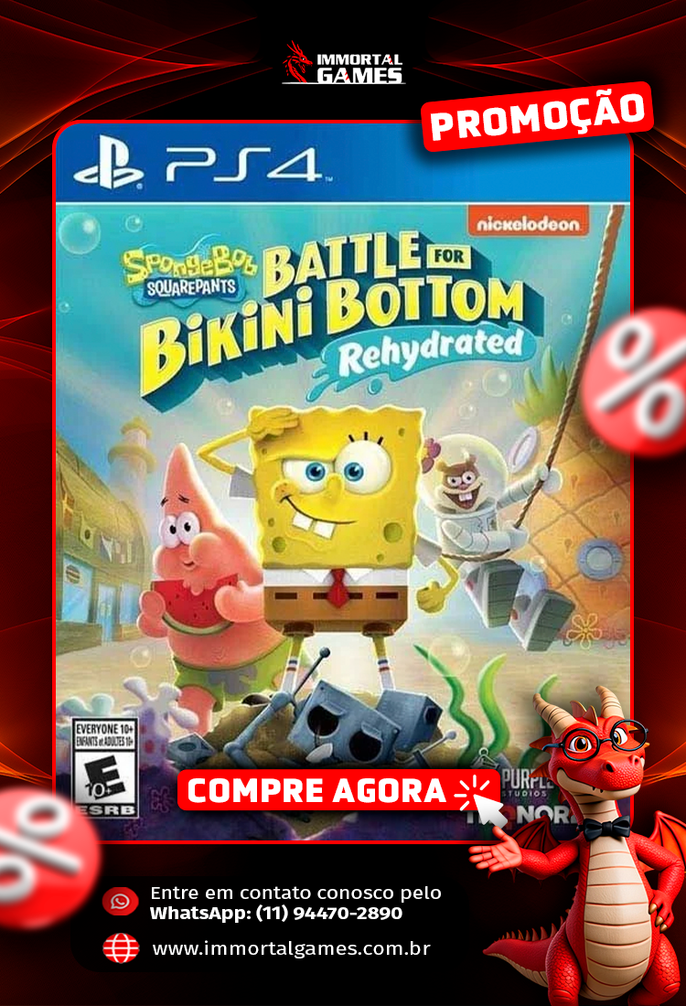 Bob Esponja Calça Quadrada Ps4 Digital
