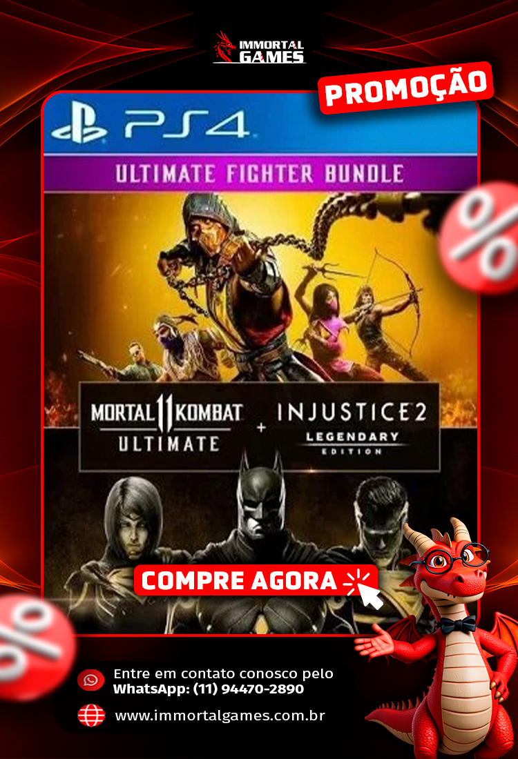 Mortal Kombat 11 Ultimate + Injustice 2 Edição Lendária Ps4 e Ps5 Digital
