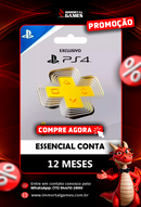 Psn Plus 12 Meses Essencial Playstation 4 Psn digital
