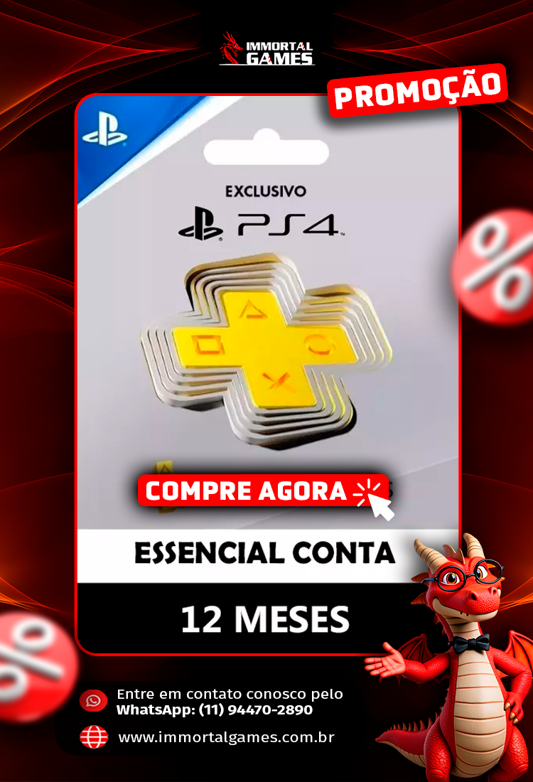 Psn Plus 12 Meses Essencial Playstation 4 Psn digital