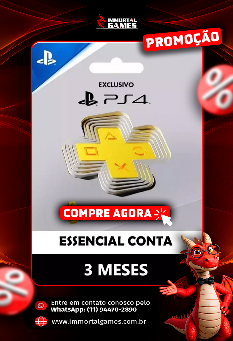 Psn Plus 3 Meses Essencial Playstation 4 Psn Digital