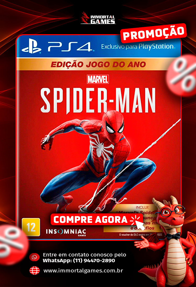 Marvel’s Spider-Man: Game of the Year Edition Homem Aranha PS4 digital